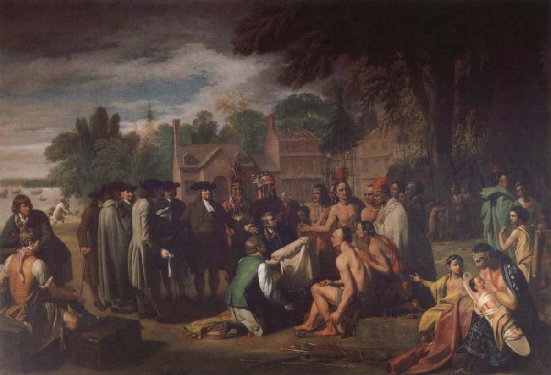 Benjamin West William Penns Friedensvertrag mit den Indianern Germany oil painting art